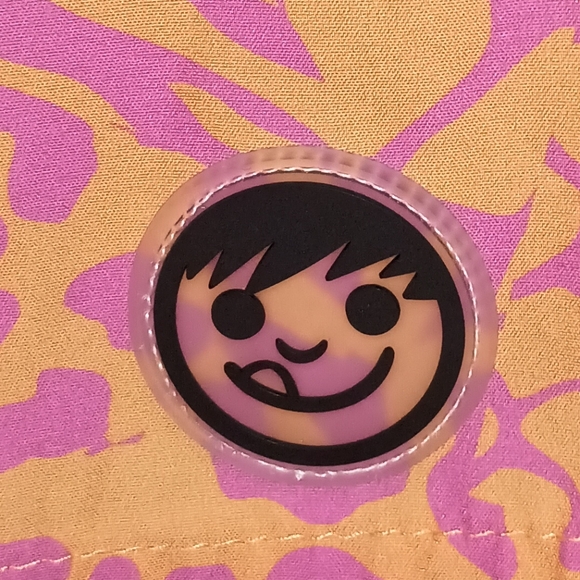 Mens Neff Orange Pink Blue Animal Print Drawstring Swim Trunks Size Medium - Picture 4 of 11